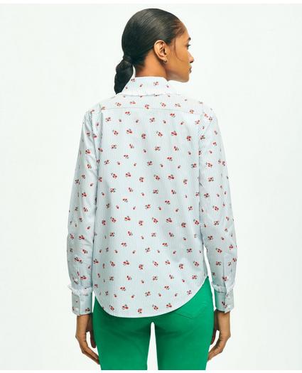 Cotton Poplin Ruffled Floral Shirt, image 4