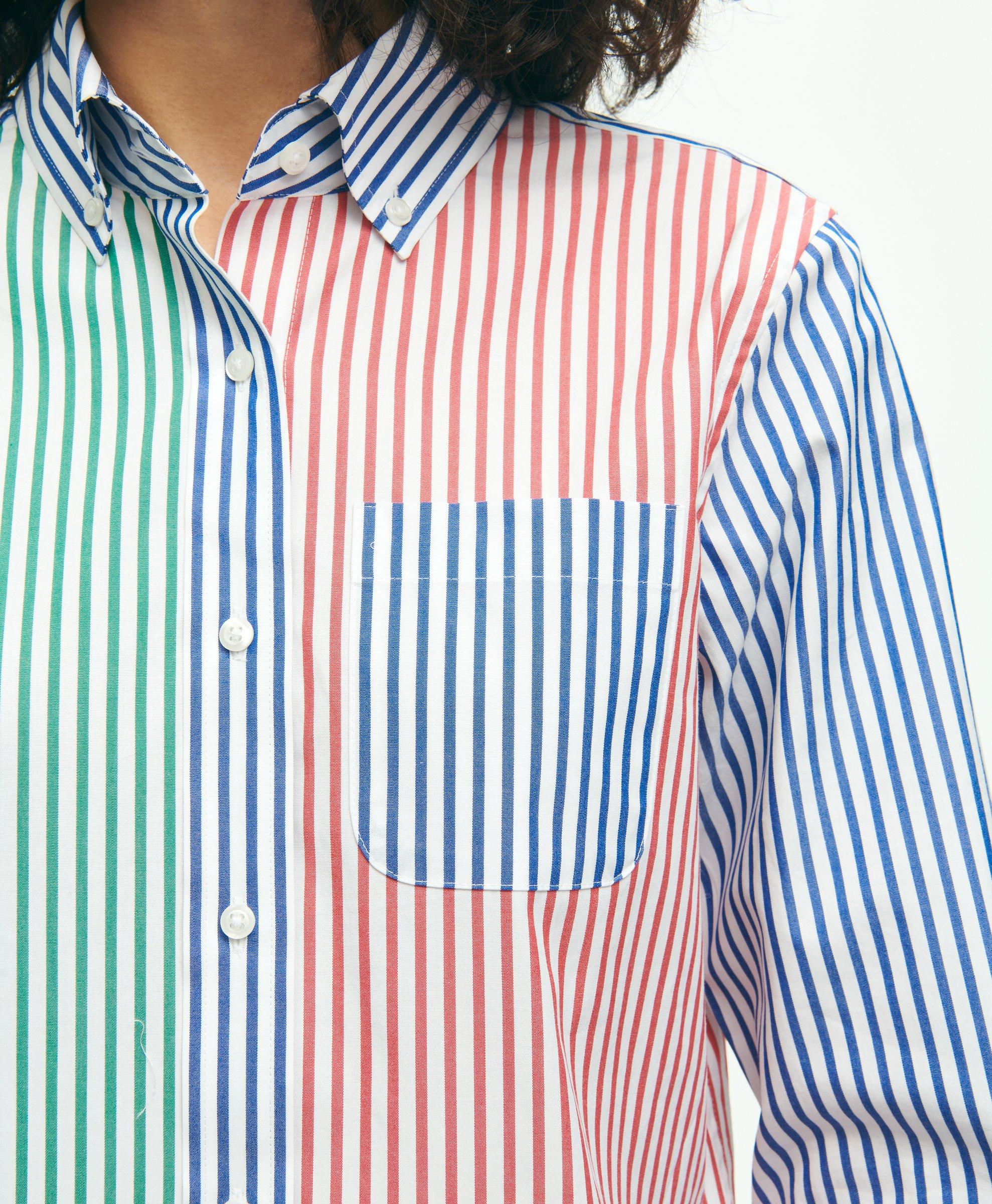 Striped cotton fun clearance shirt