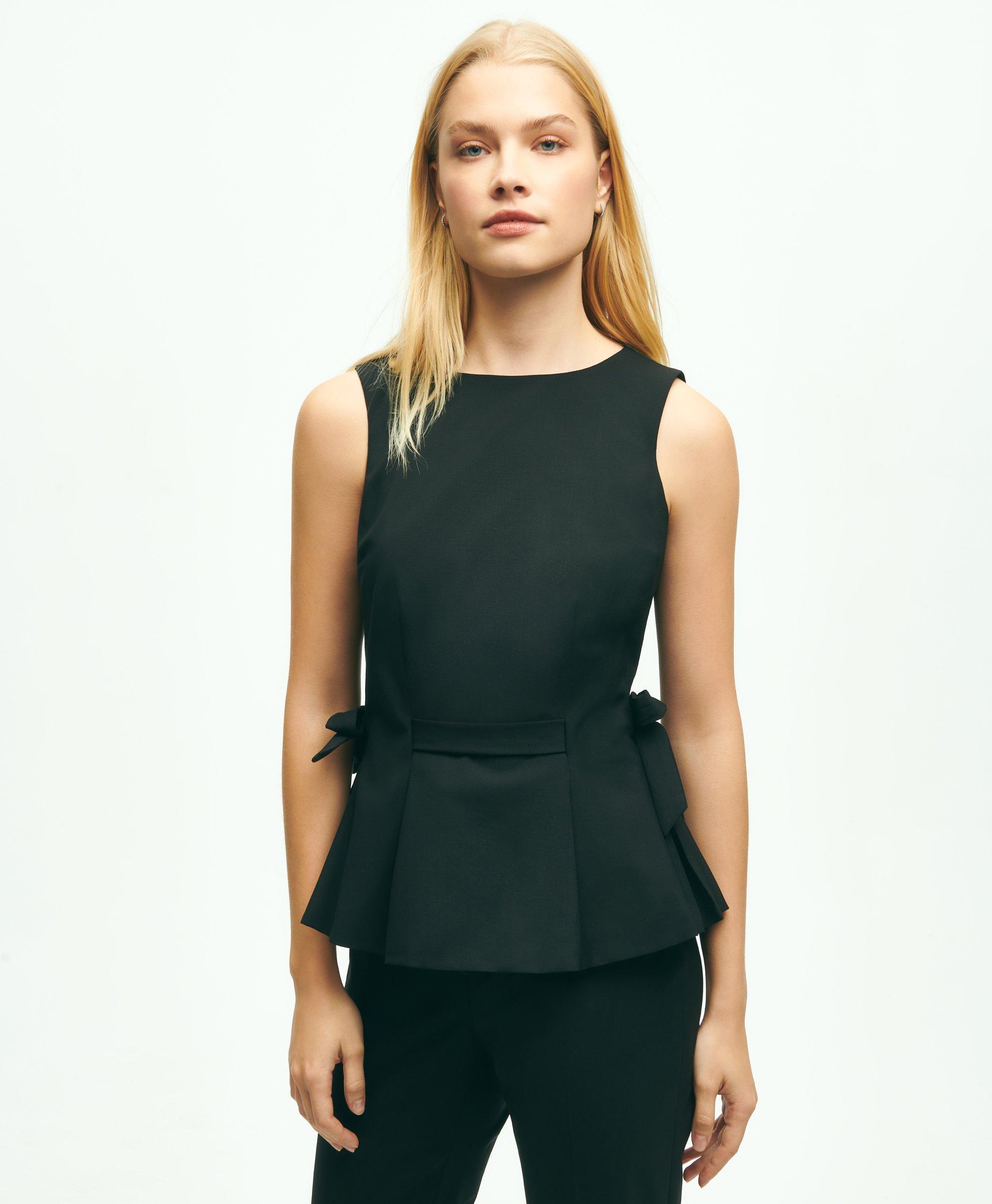 The Essential Brooks Brothers Stretch Wool Peplum Top