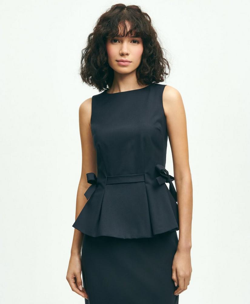 The Essential Brooks Brothers Stretch Wool Peplum Top, image 1