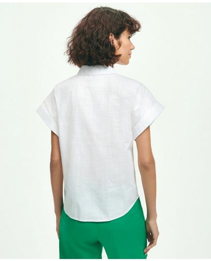 Cotton Relaxed Oversize Cap Sleeve Shirt, image 2