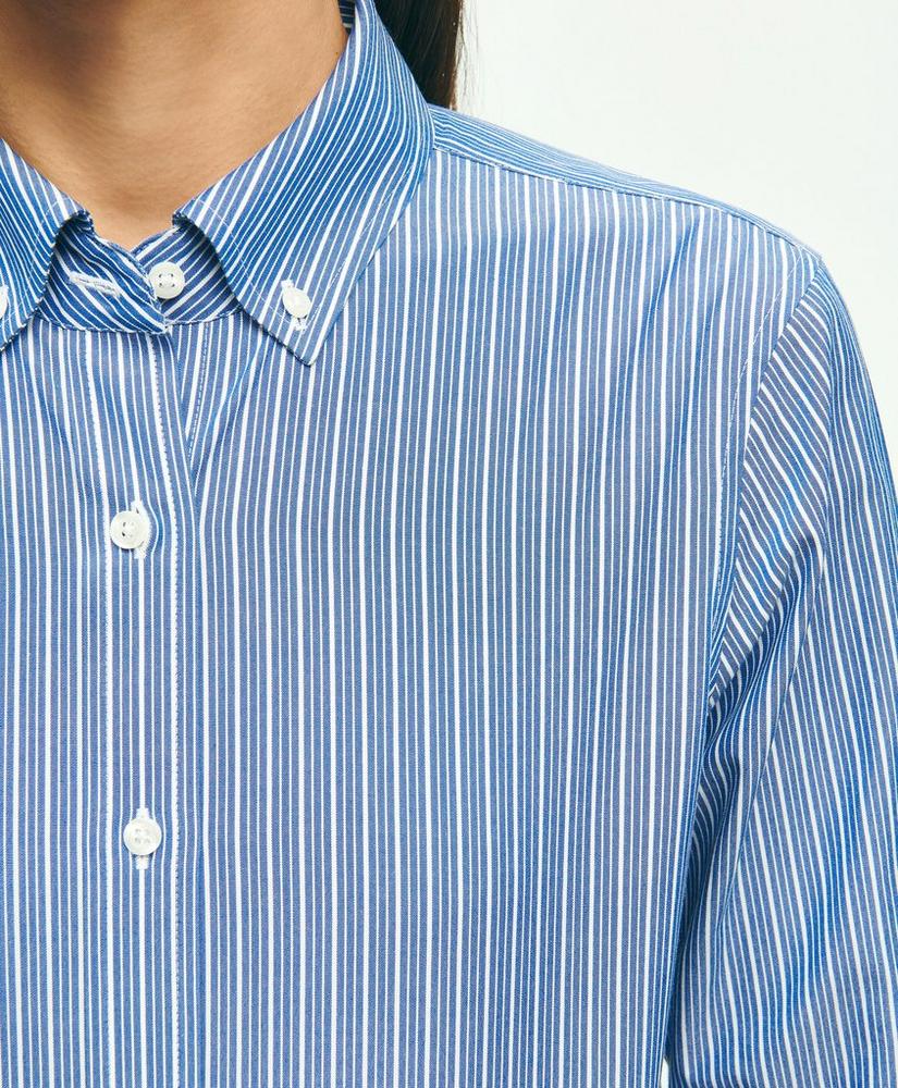 Classic Fit Stretch Supima® Cotton Non-Iron Striped Dress Shirt, image 3