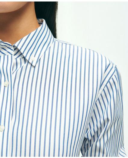 Relaxed Fit Stretch Supima® Cotton Non-Iron Striped Dress Shirt, image 2