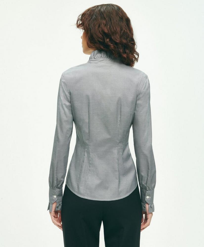 Fitted Stretch Supima® Cotton Non-Iron Ruffle Dress Shirt, image 2