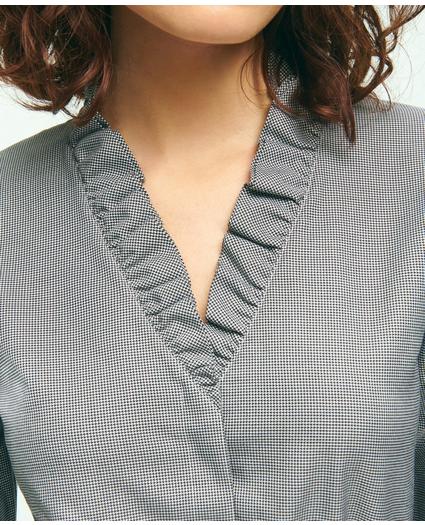 Fitted Stretch Supima® Cotton Non-Iron Ruffle Dress Shirt, image 4