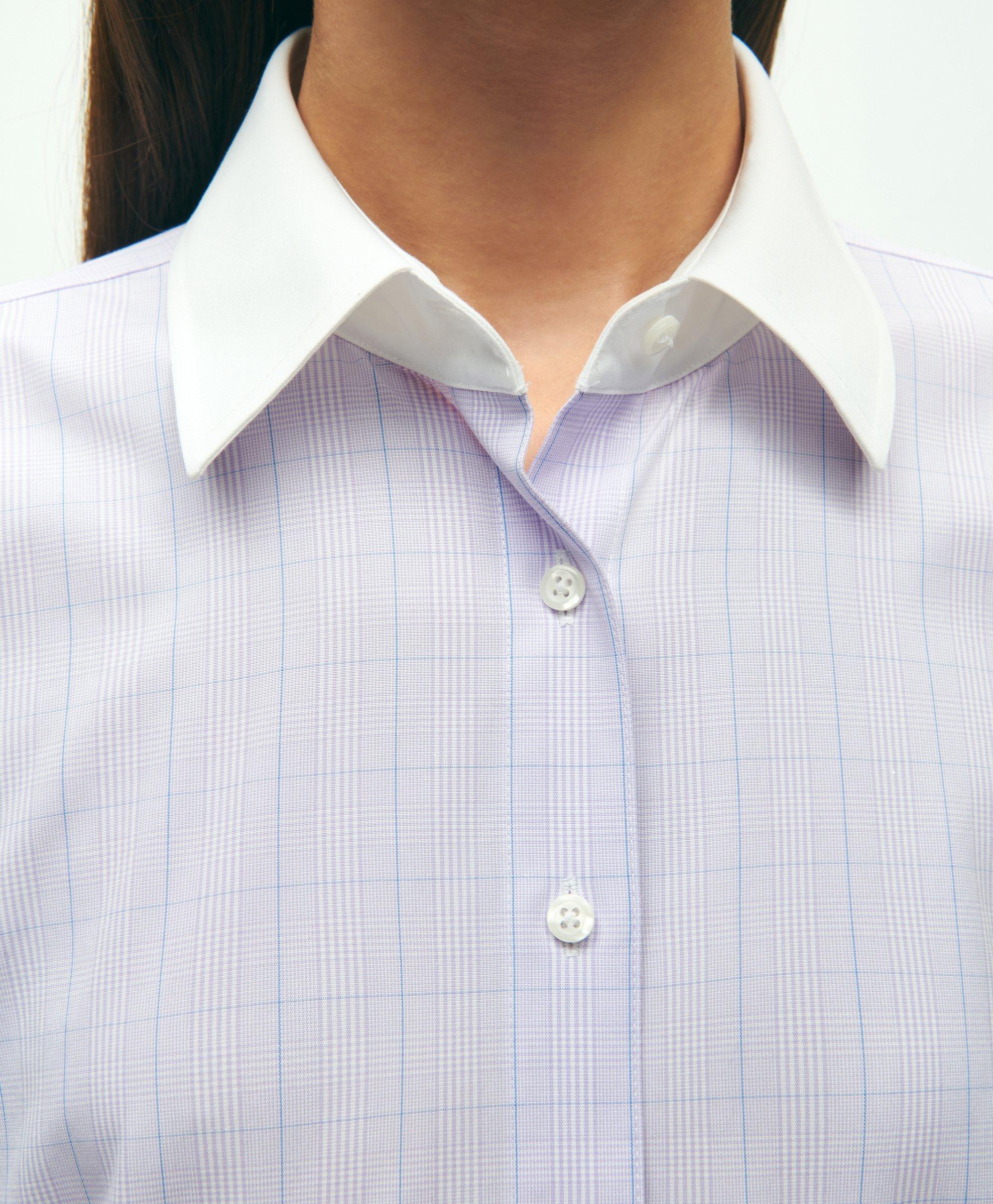 Fitted Stretch Supima® Cotton Non-Iron Striped Dress Shirt, image 2