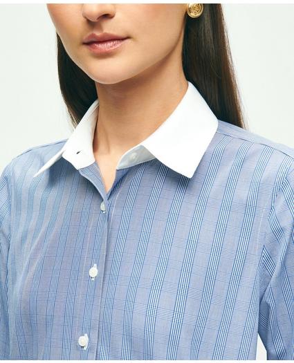 Fitted Stretch Supima® Cotton Non-Iron Striped Dress Shirt, image 4
