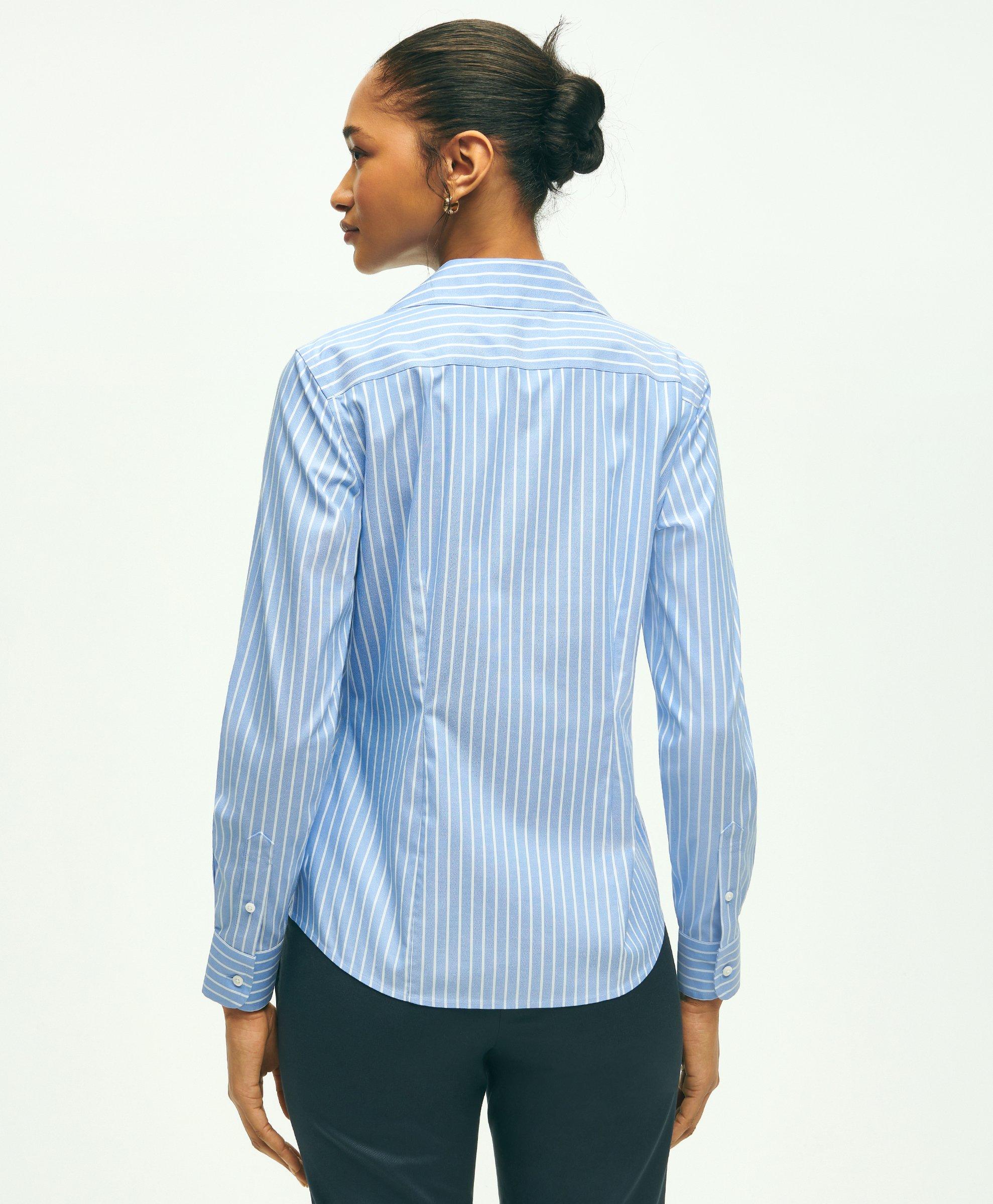 Grey striped dress store shirt