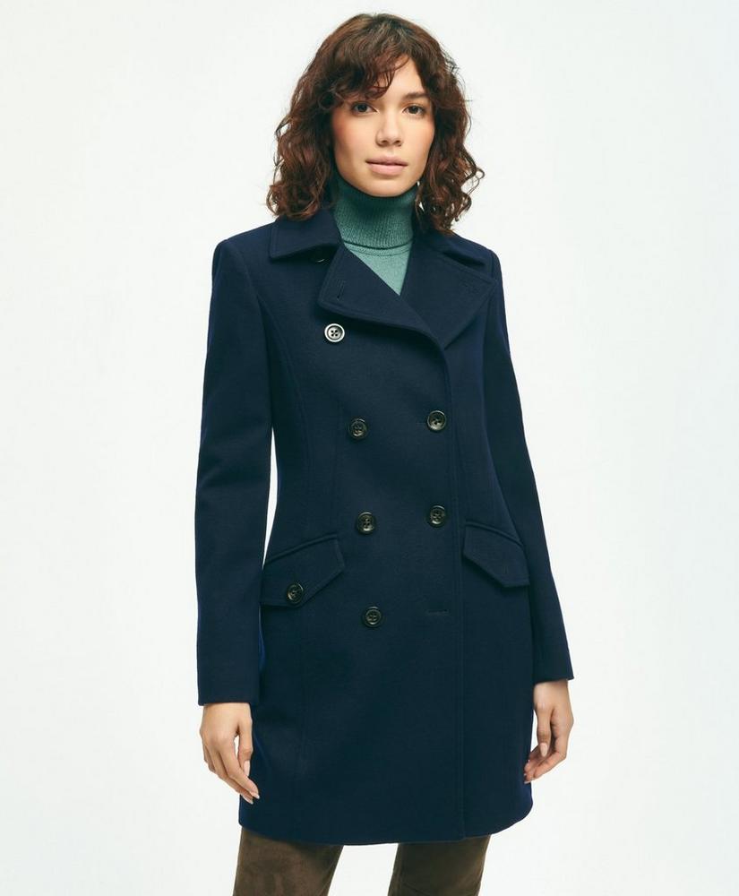 Brushed Wool Double-Breasted Coat, image 1