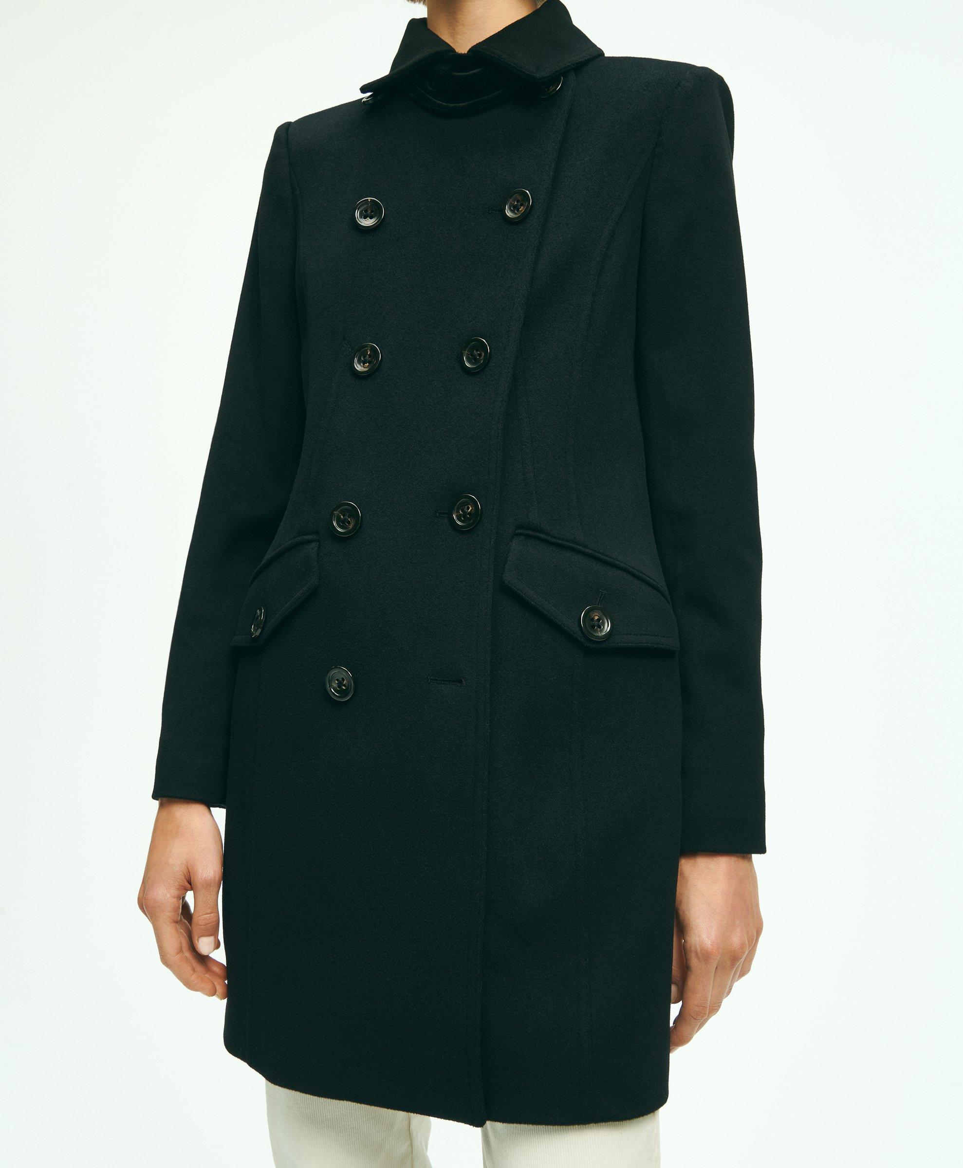 Brushed Wool Twill Peacoat