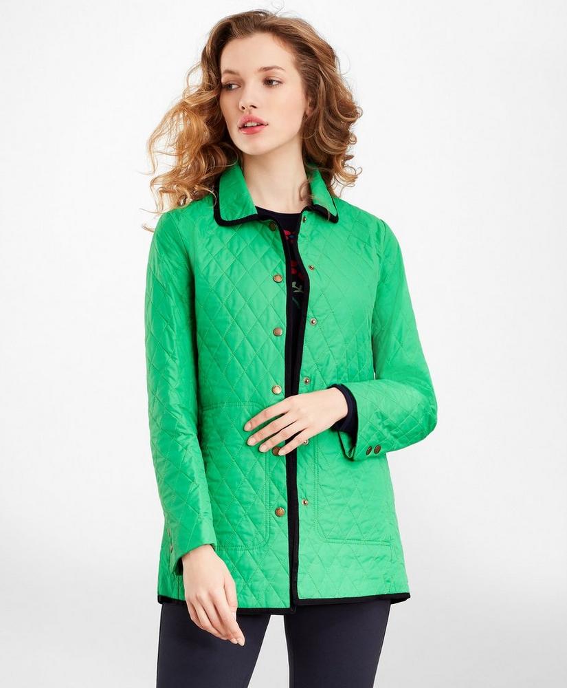 Water-Repellent Quilted Car Coat, image 1