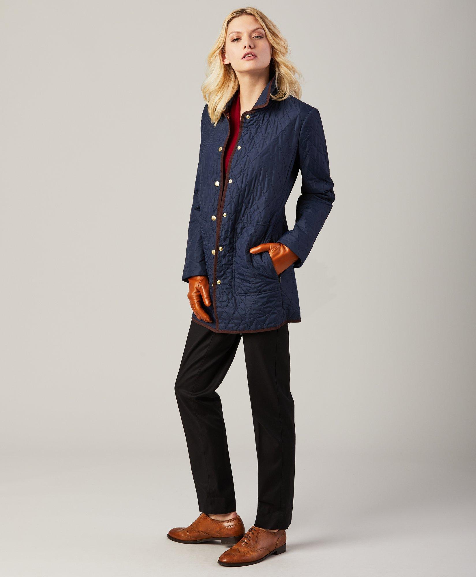 petite quilted car coat