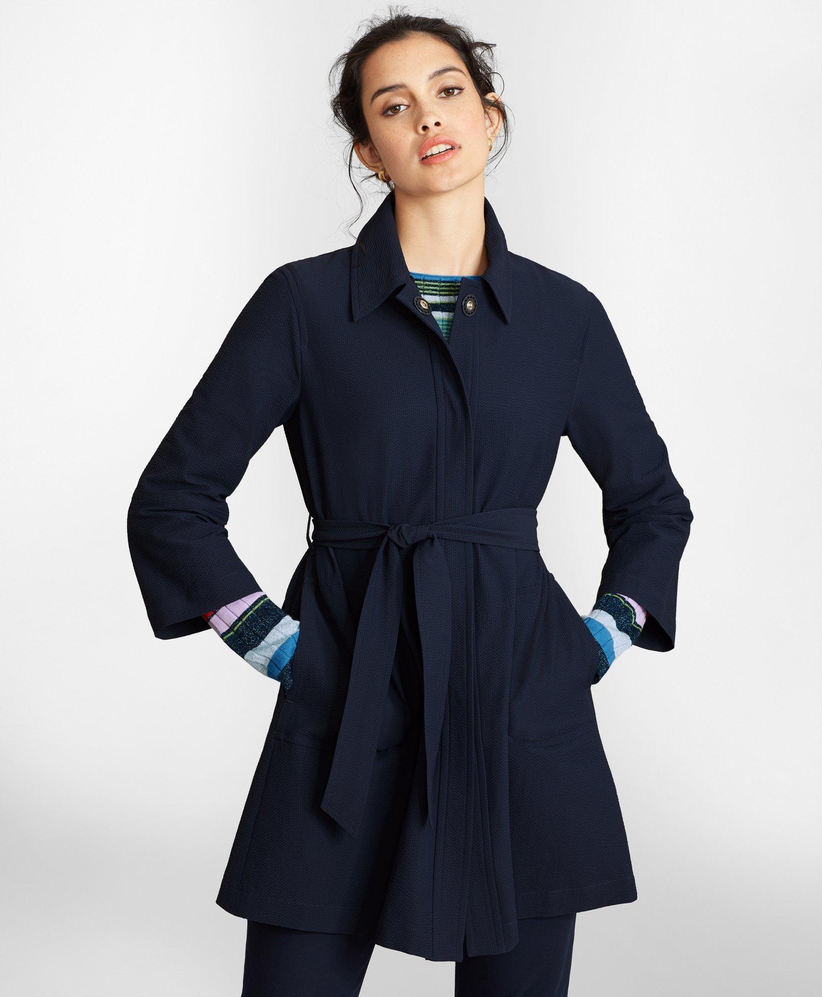 Water-Repellent Seersucker Coat