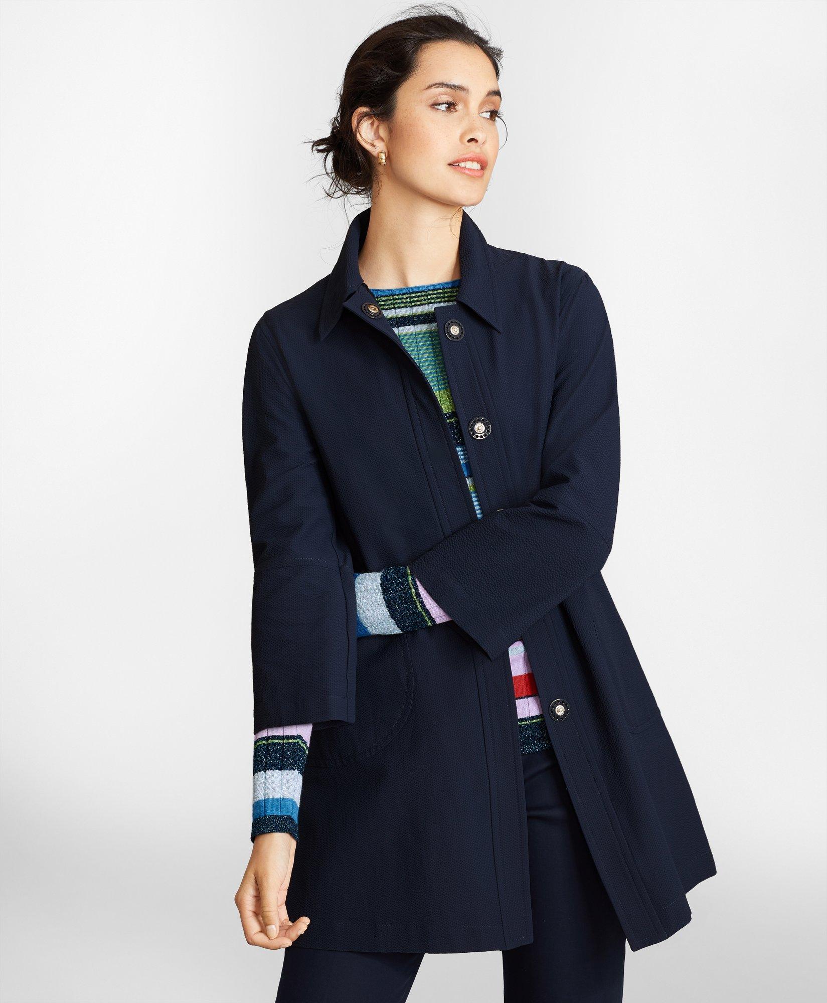 Water-Repellent Seersucker Coat