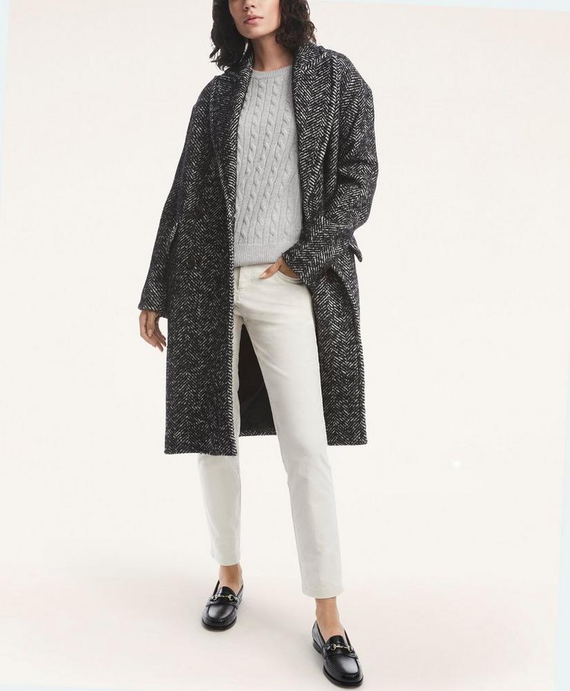 Wool Mohair Blend Double-Breasted Coat, image 1
