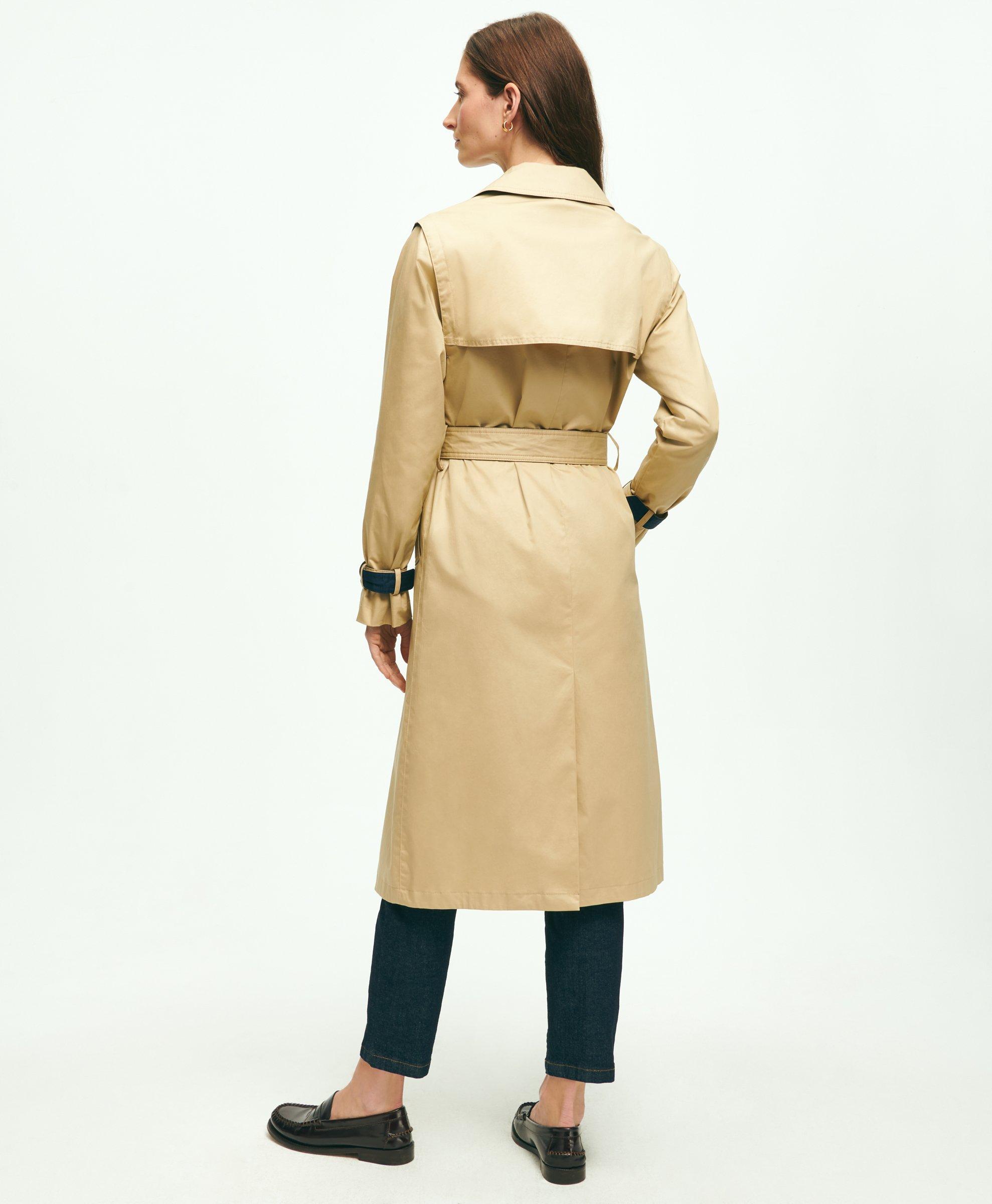 Water repellent trench clearance coat