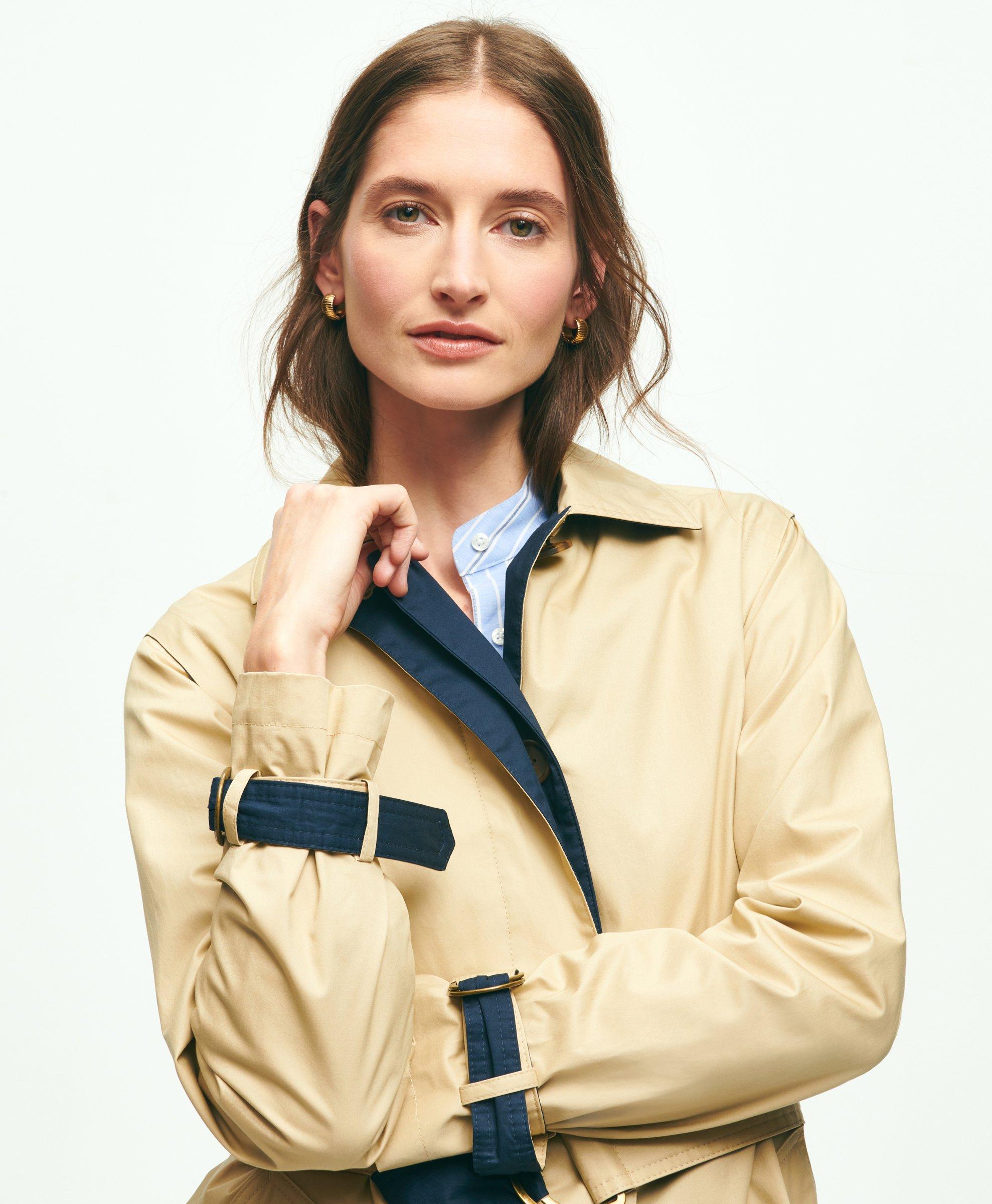 Brooks Brothers Women's Cotton Trench Coat