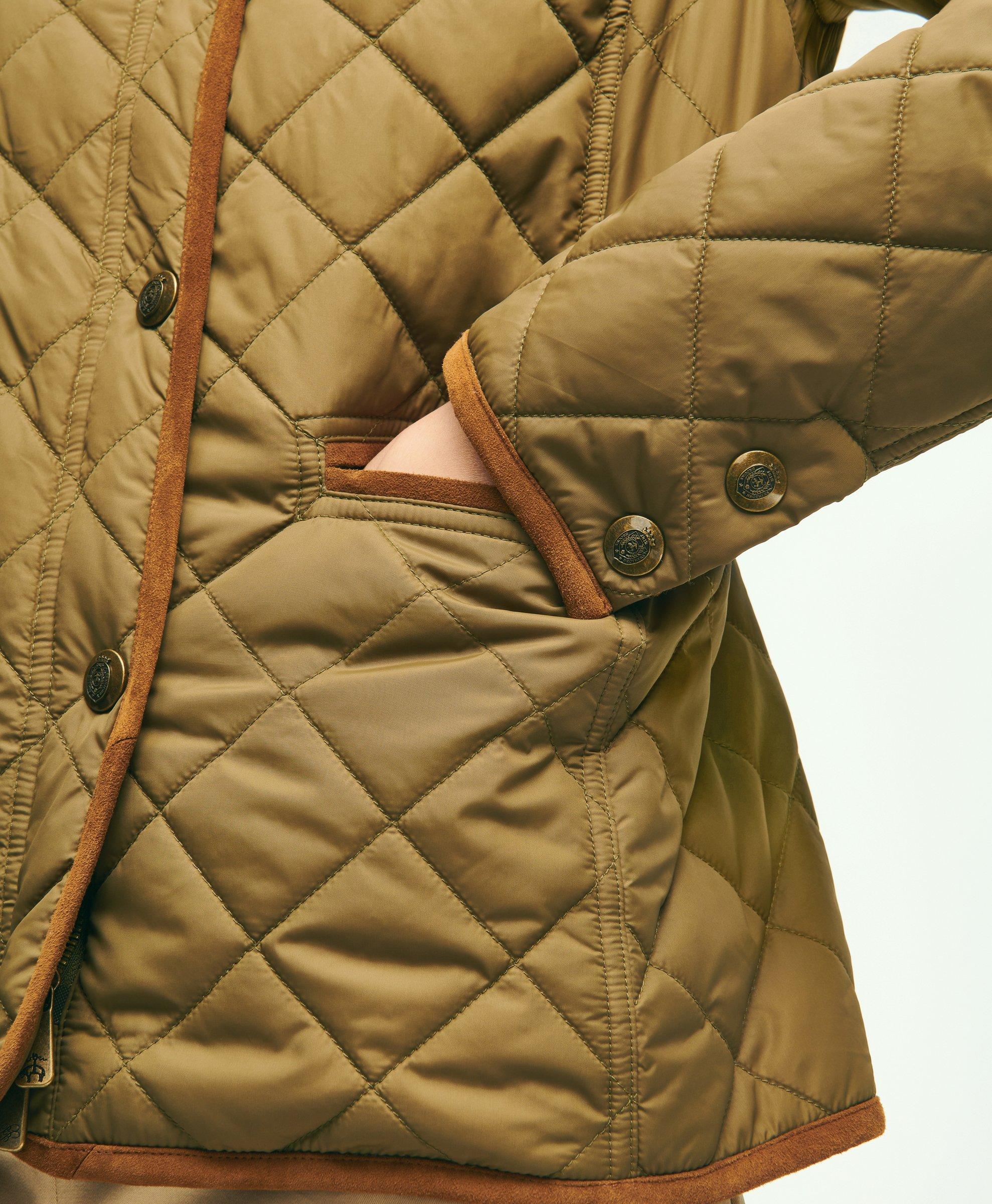 Suede-Trim Quilted Vest, Ralph Lauren