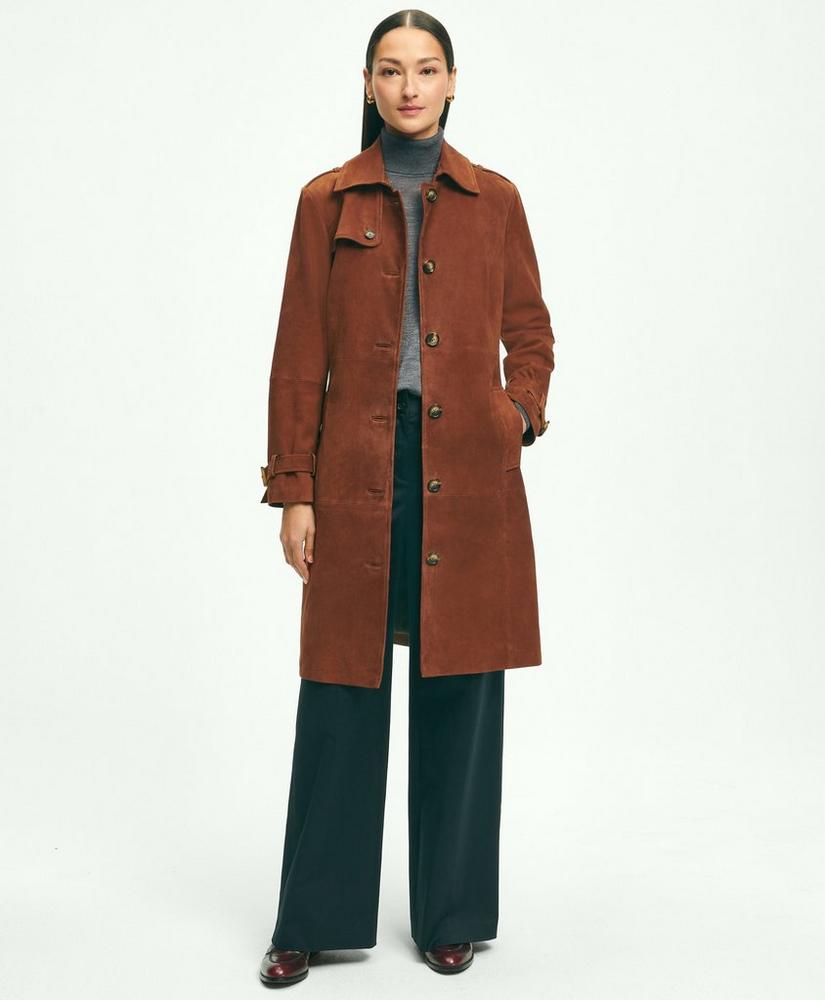 Suede Trench Coat, image 1