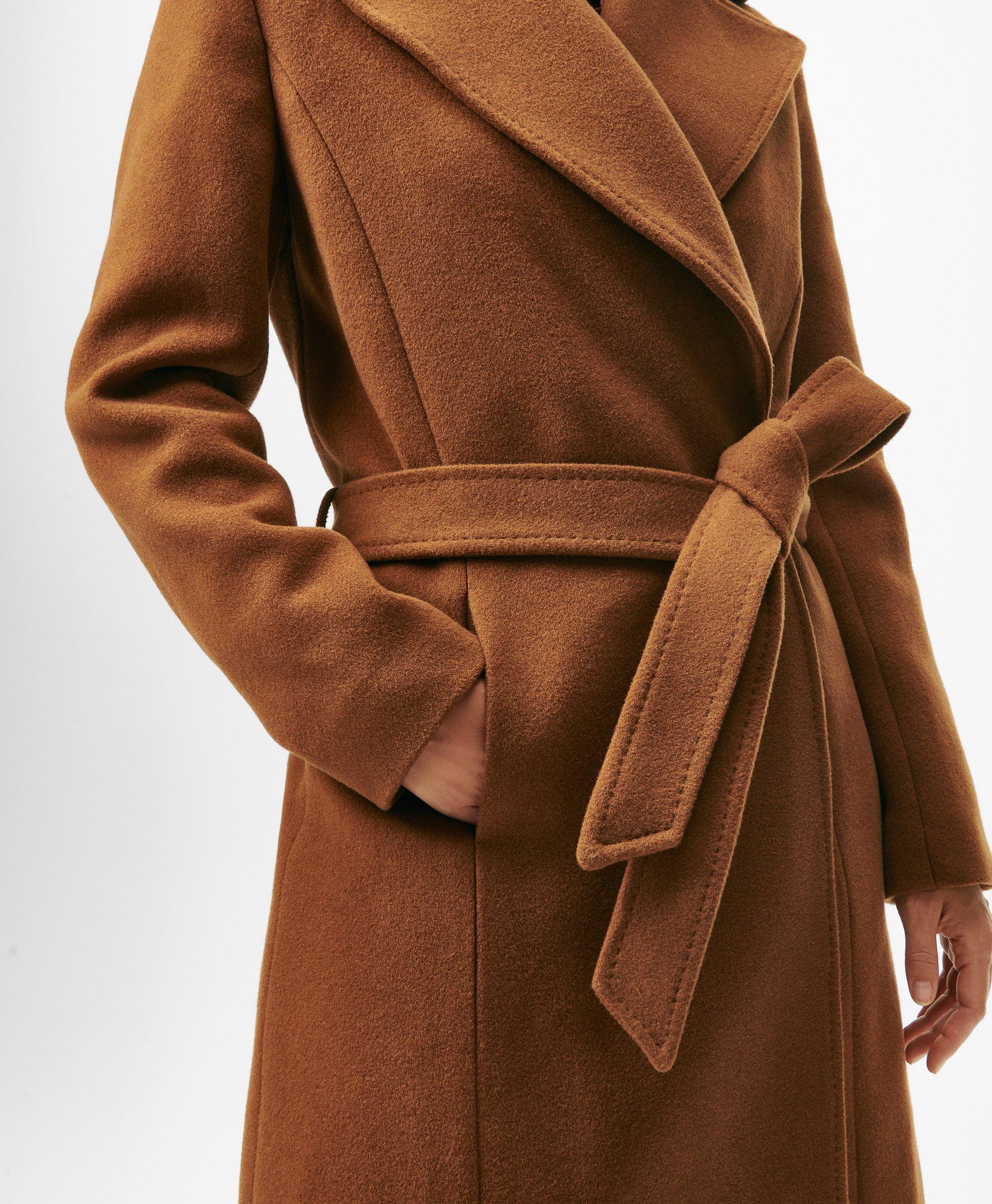 Notch collar wool coat best sale