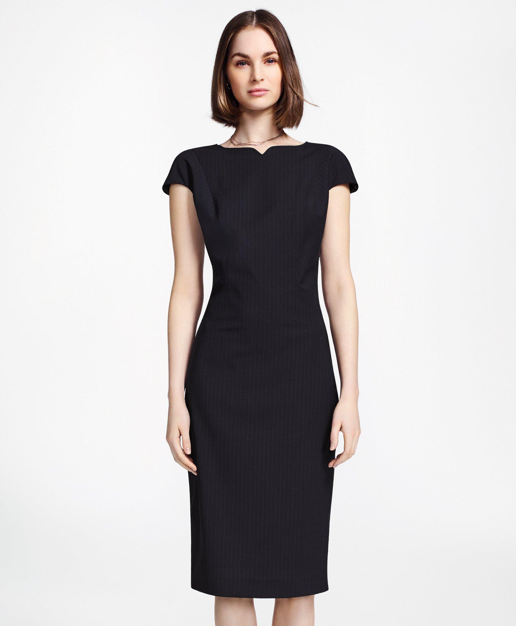 Pinstripe sheath clearance dress