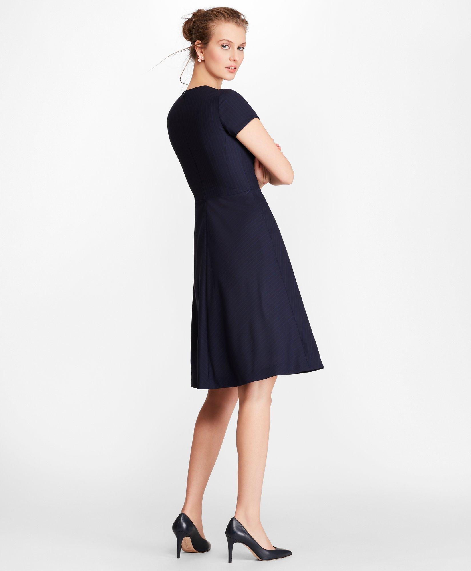 Pinstripe BrooksCool Merino Dress