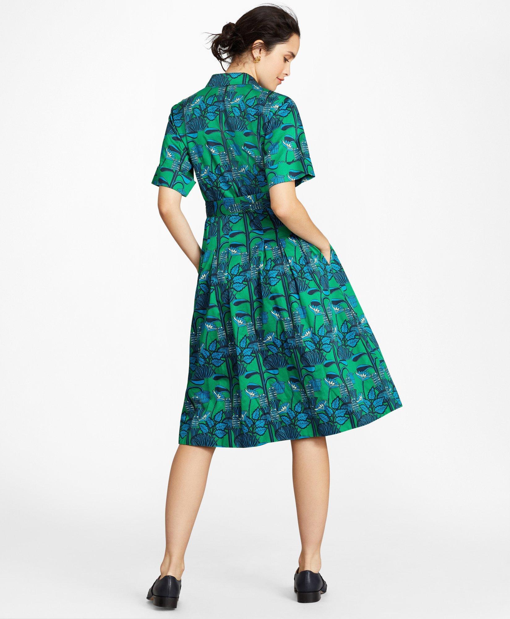 MAMÈNE Parachute Silk Shirt Dress - Turquoise