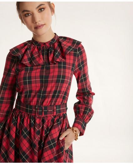 Flannel Tartan Belted Shirt Dress, image 2