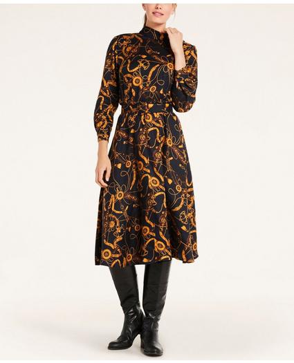 Belted Rope Print Dress, image 1
