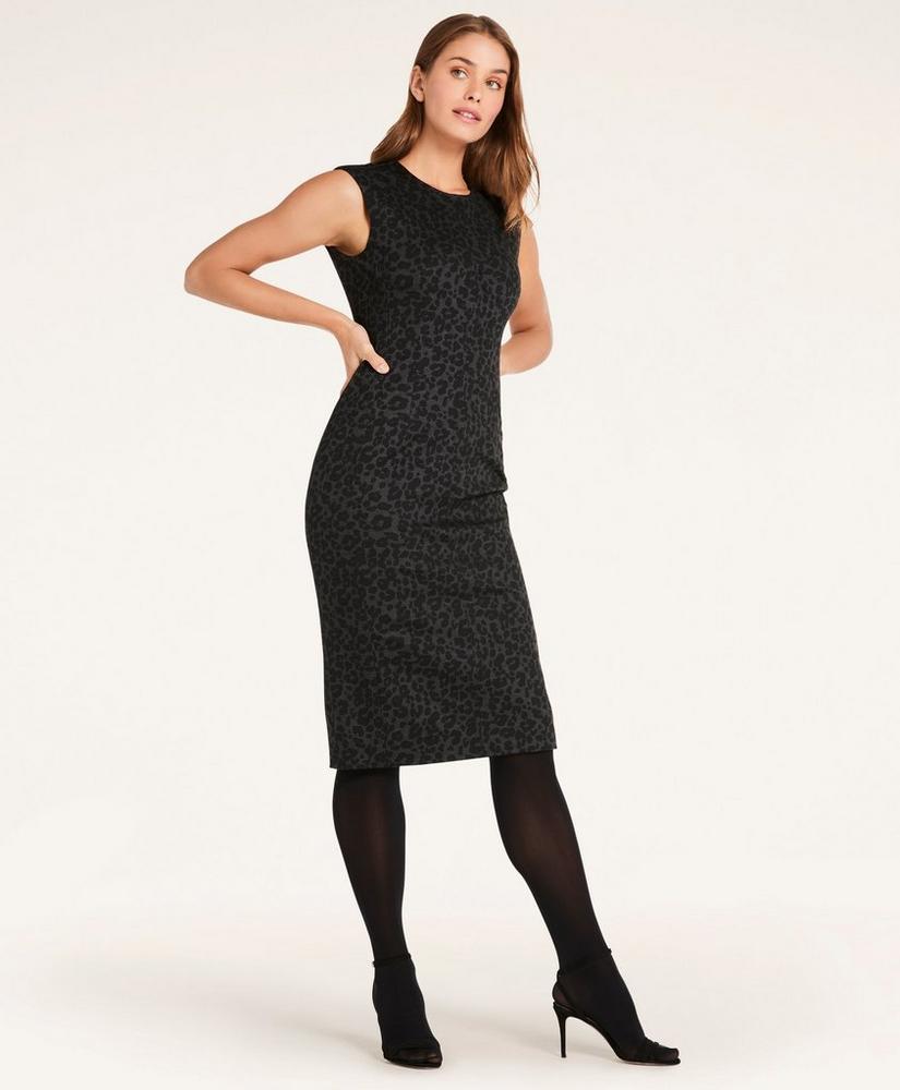 Ponte Leopard Print Dress, image 2