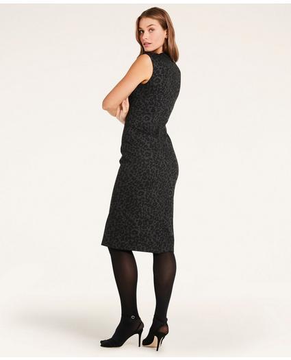 Ponte Leopard Print Dress, image 3
