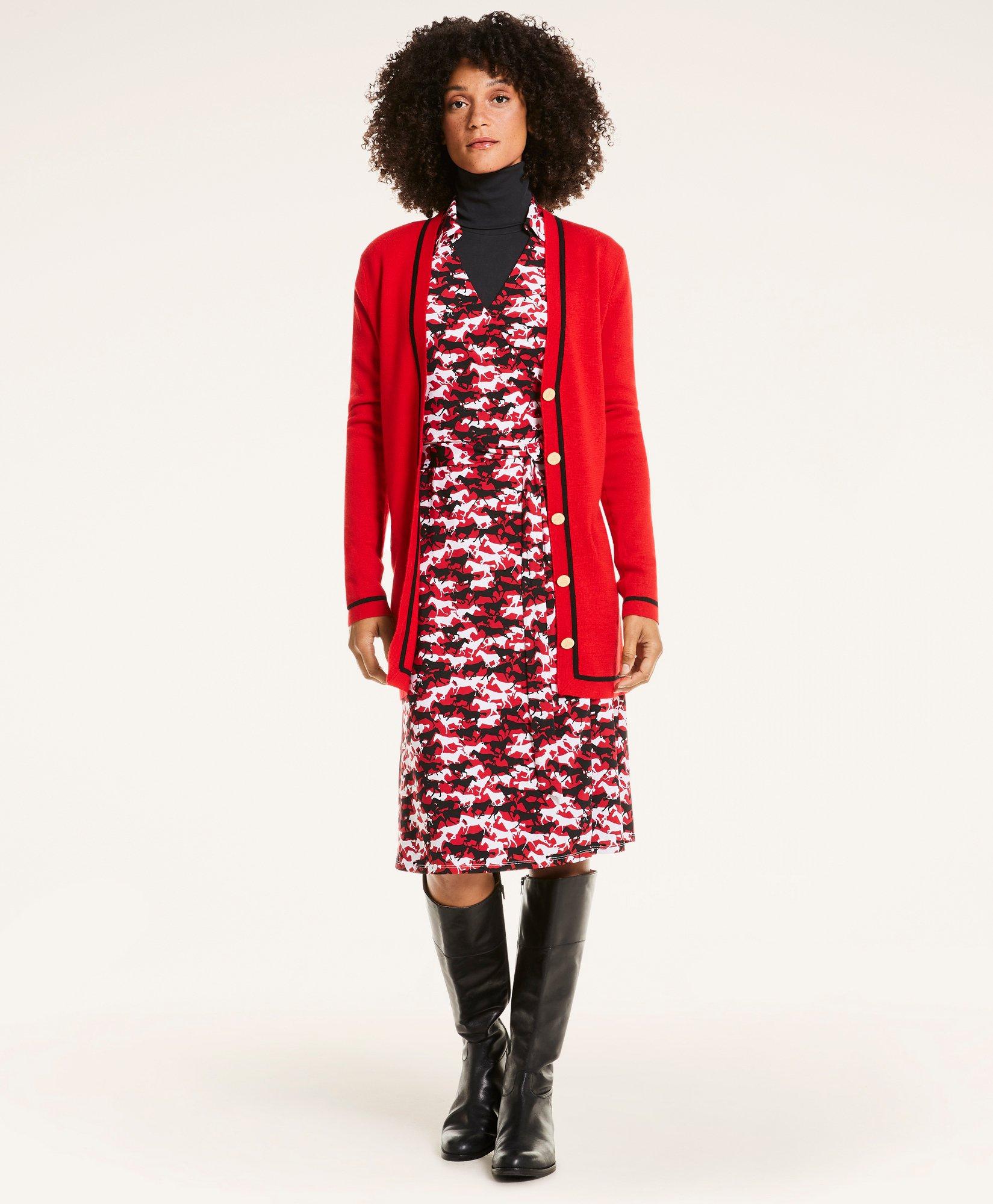 Horse Print Wrap Dress