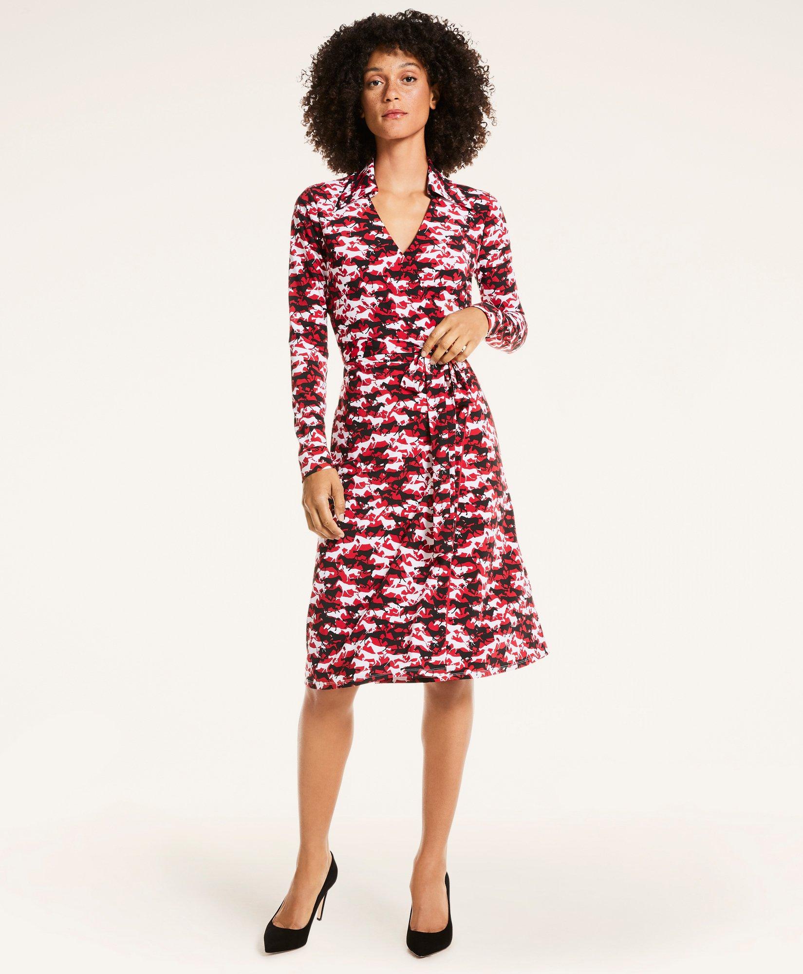 Horse Print Wrap Dress