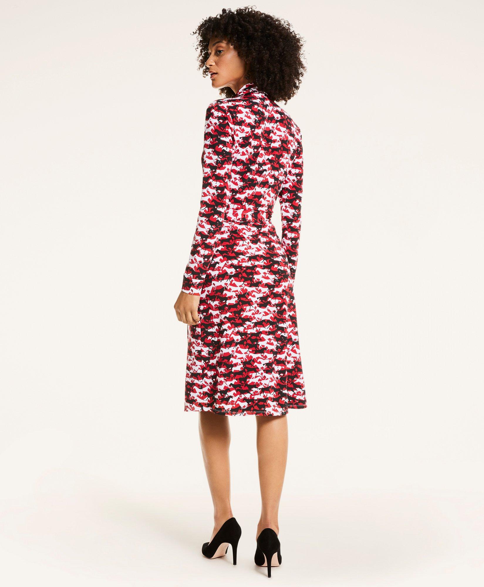 Horse Print Wrap Dress