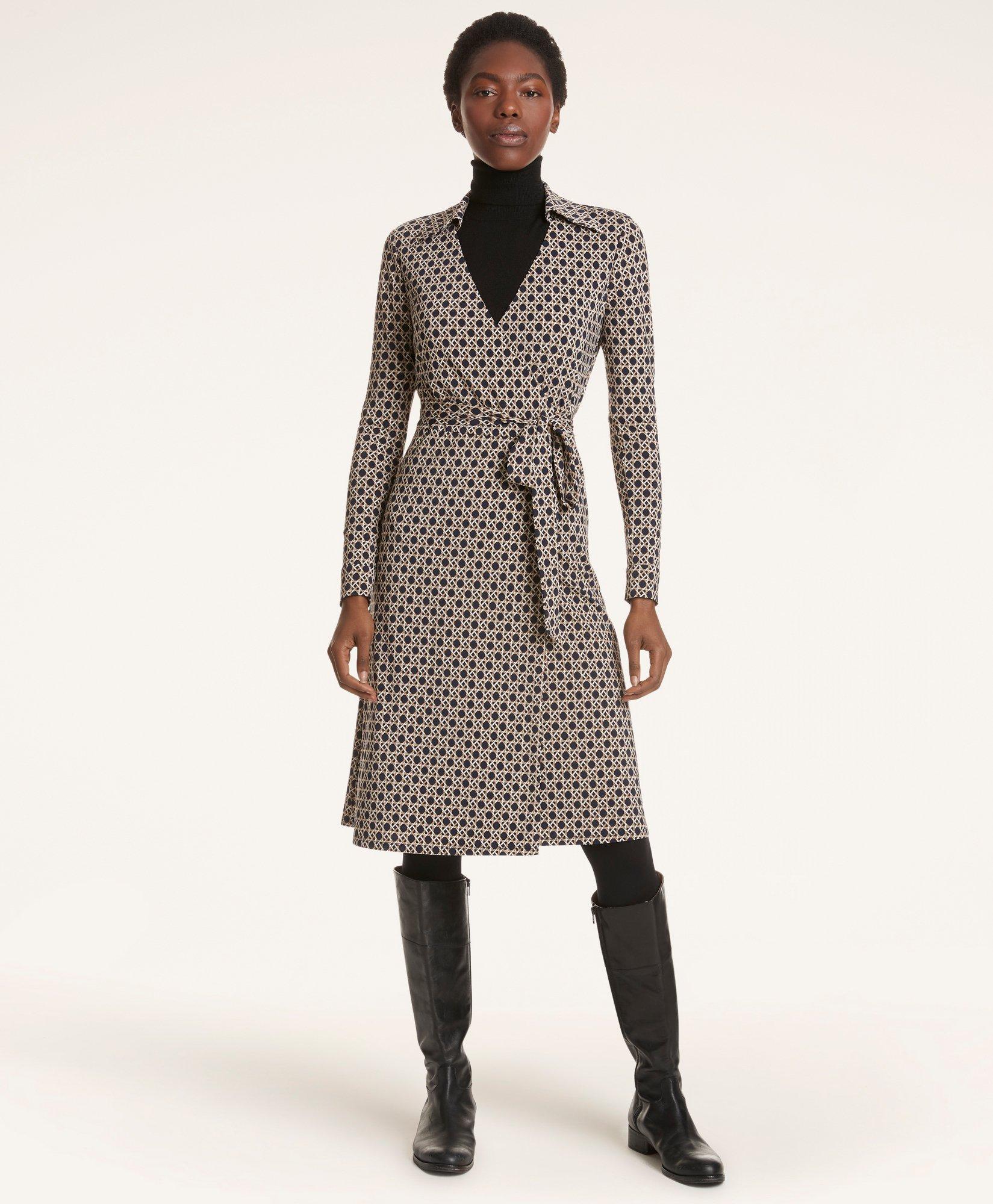 Wrap dress 2024 with turtleneck