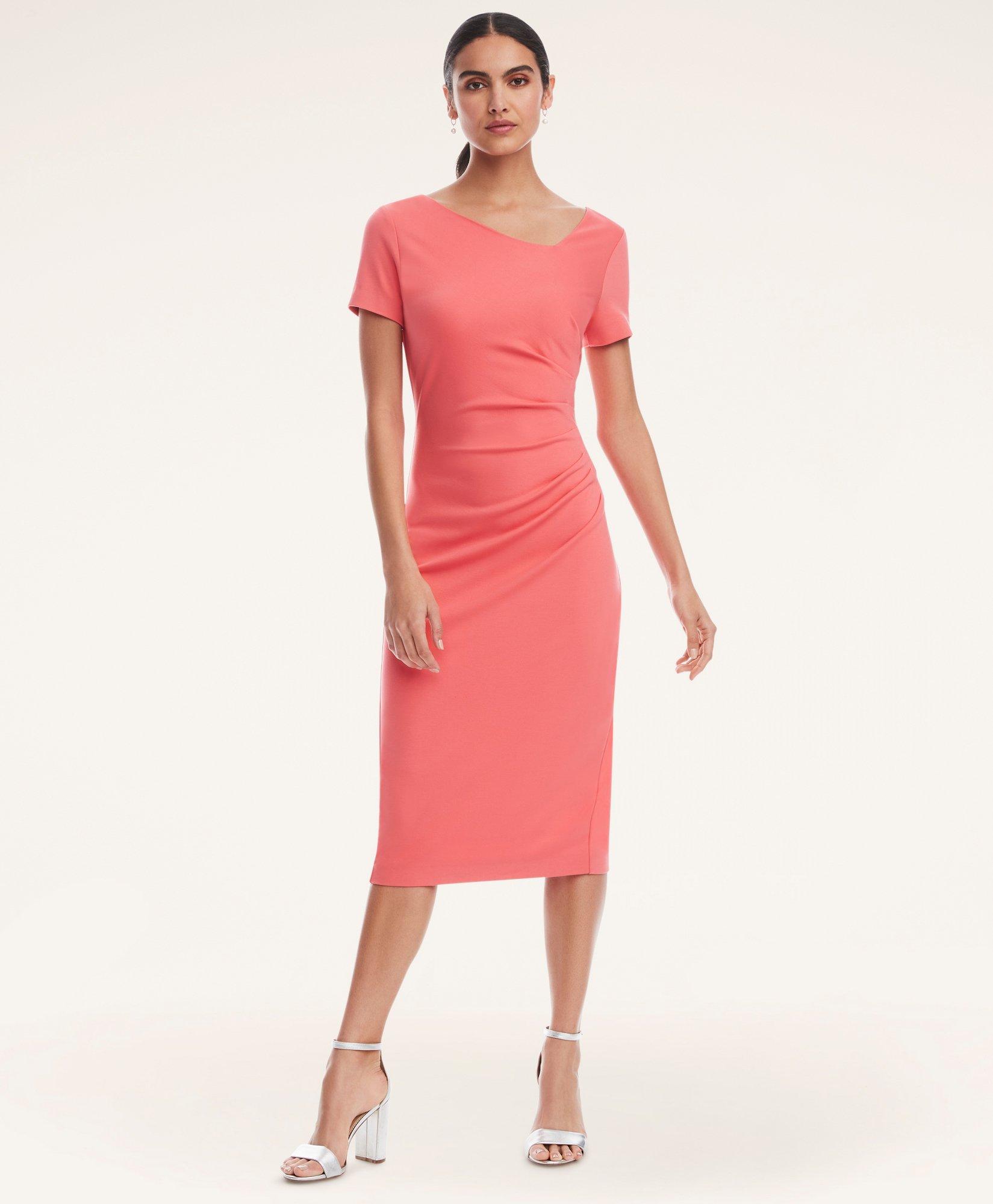 Ponte Knit Ruched Dress