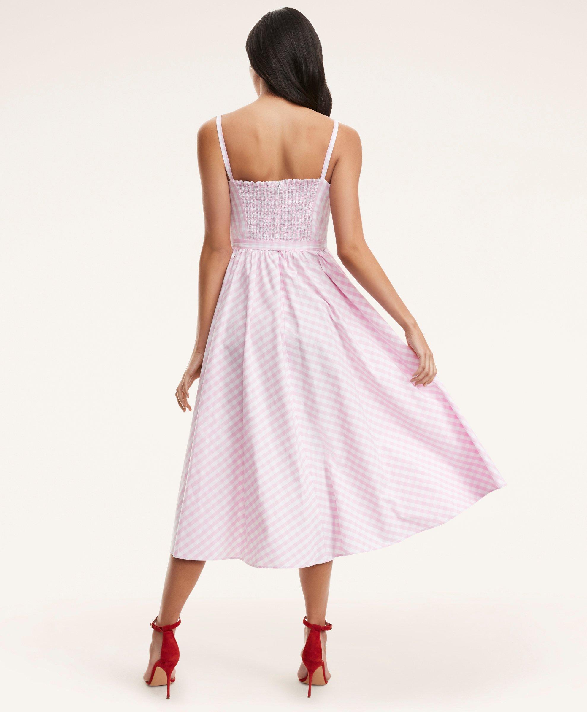 Cotton Belted Gingham Dress