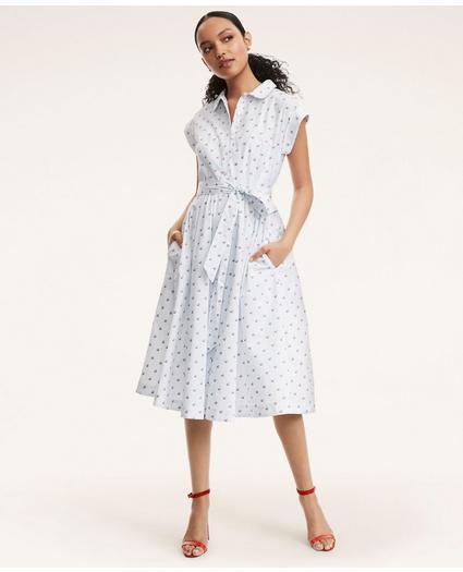 Cotton Jacquard Cherry Shirt Dress, image 1