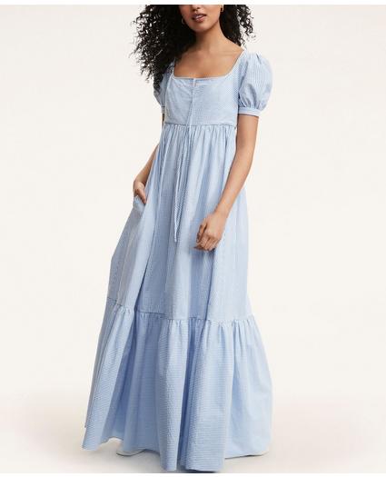 Stretch Cotton Seersucker Regency Dress, image 1