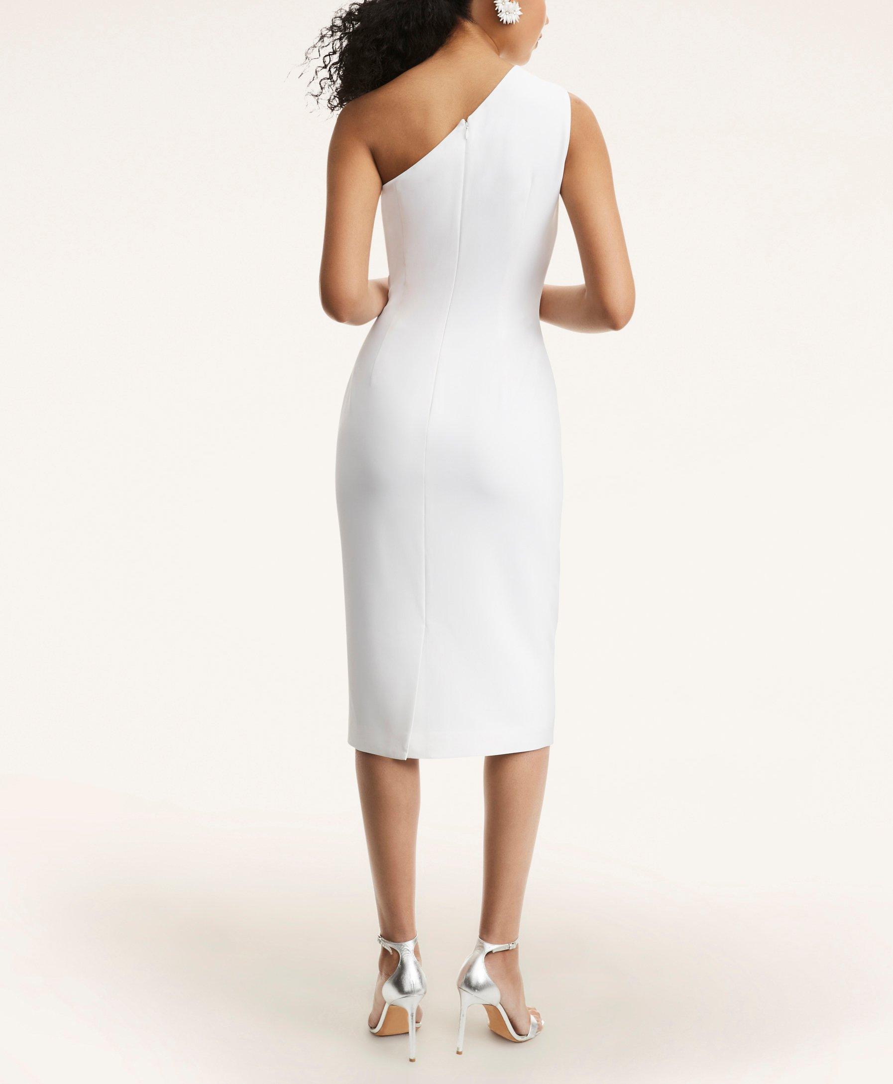 Crepe One Shoulder Sheath Dress