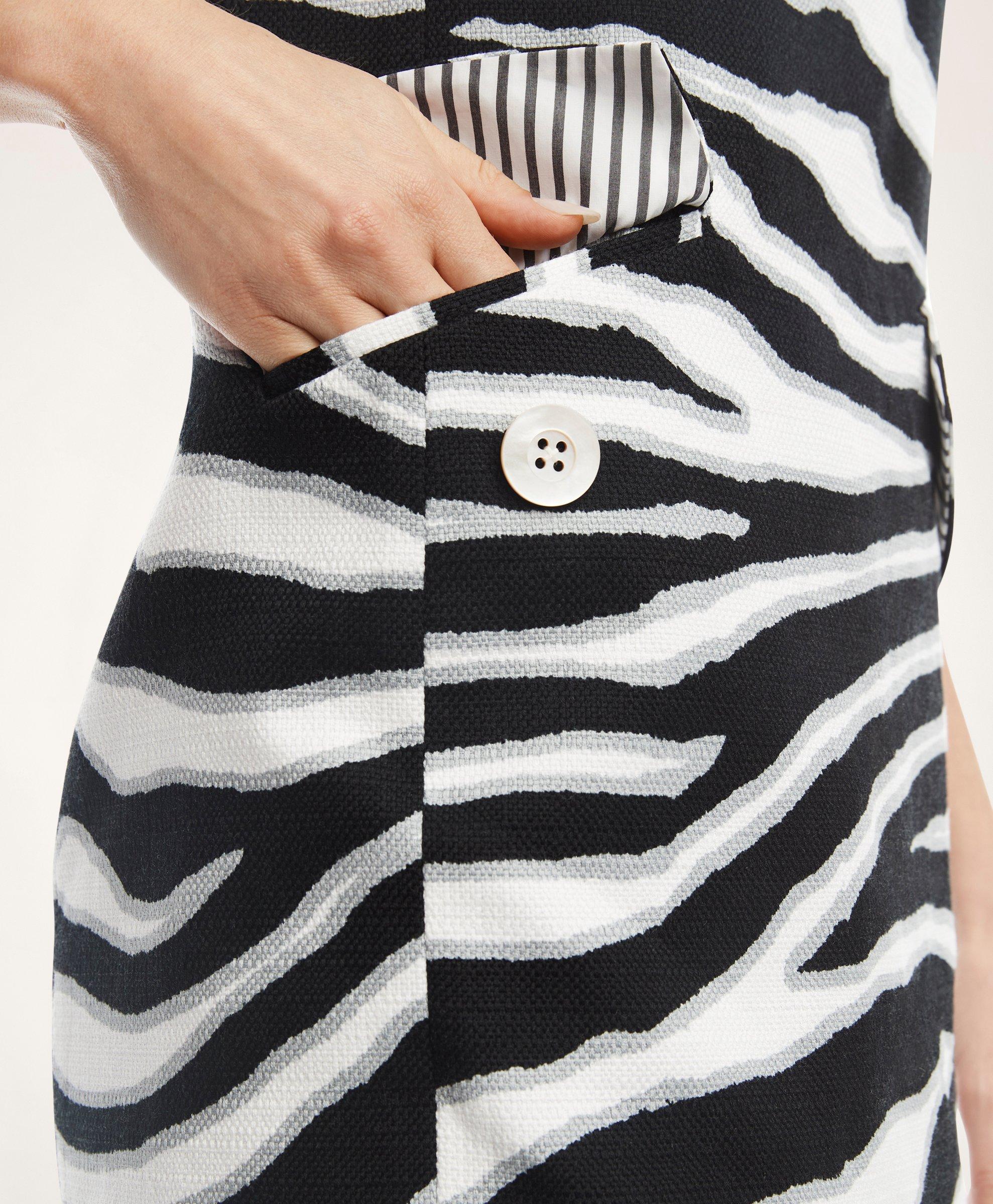 Cotton Zebra Print Shift Dress