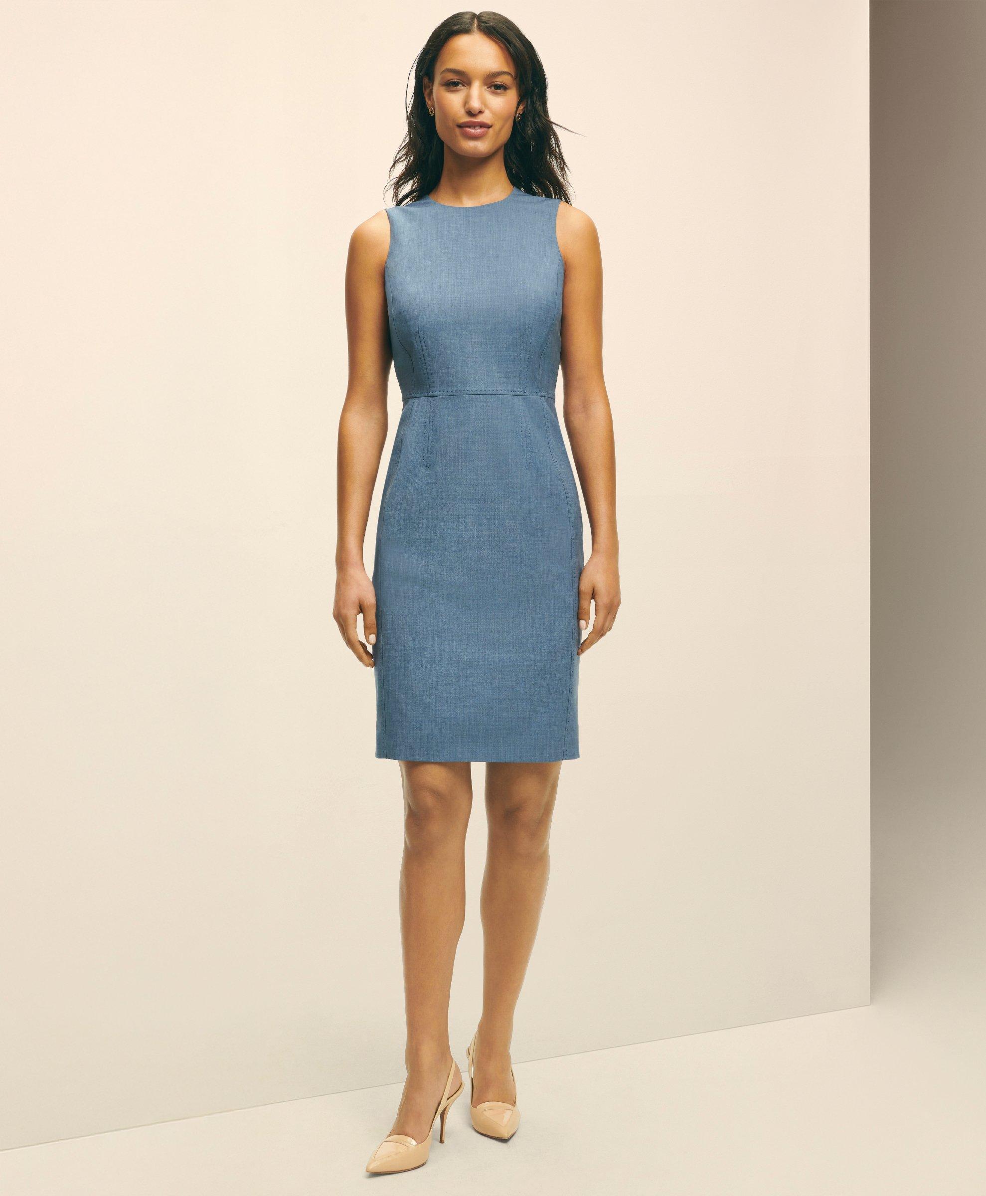 The Essential Brooks Brothers Stretch Wool Sheath Dress