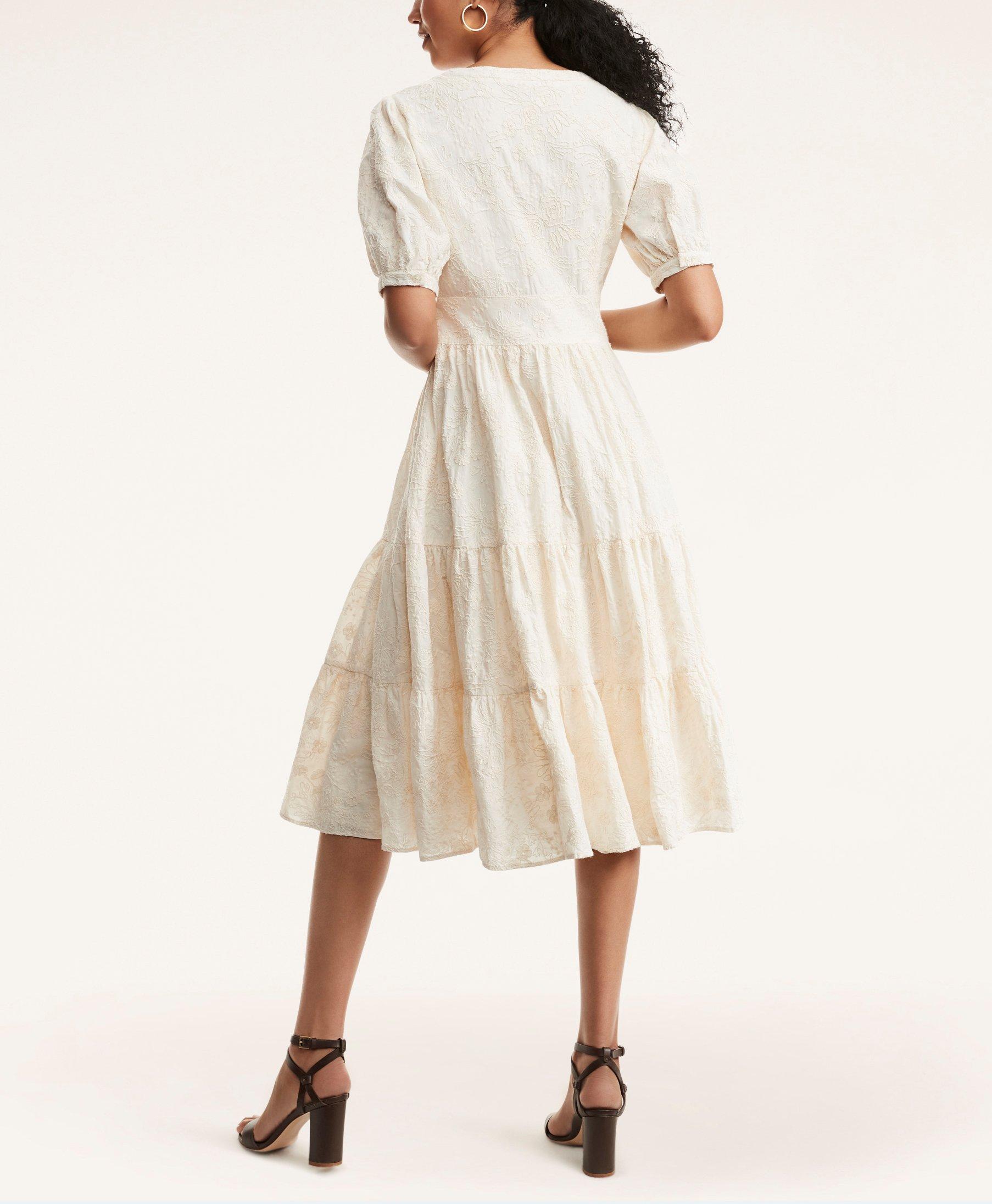 Popular Brooks Brothers Cotton Tiered Maxi Dress