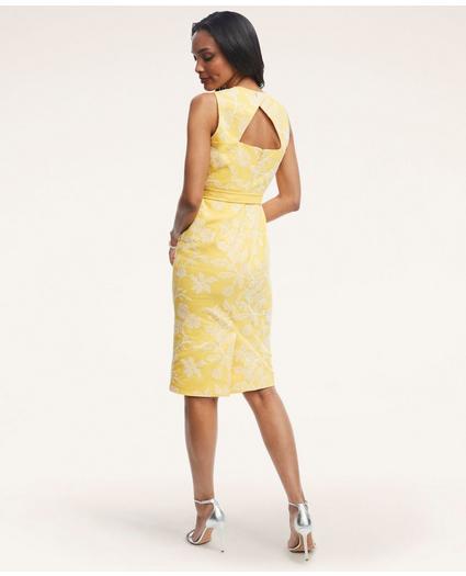 Stretch Cotton Floral Embroidered Sheath Dress, image 3