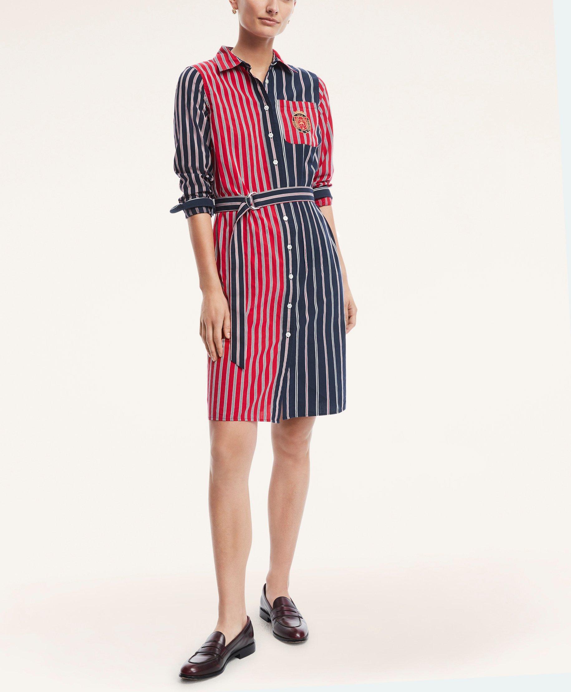 Striped Monogram Pocket T-Shirt Dress - Women - Ready-to-Wear