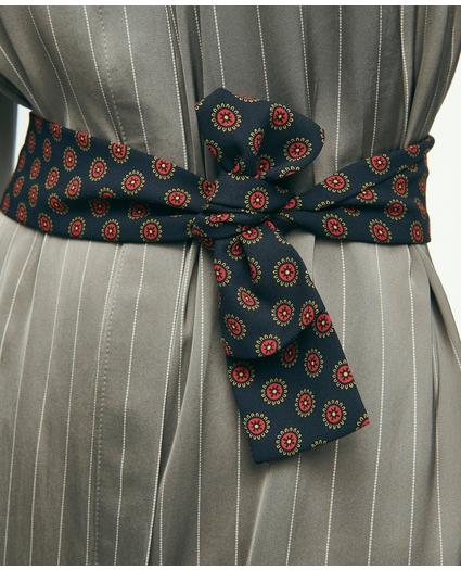 Pinstripe Belted Shirt Dress, image 5