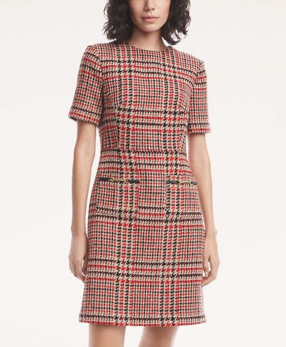 Wool Blend Tweed Dress