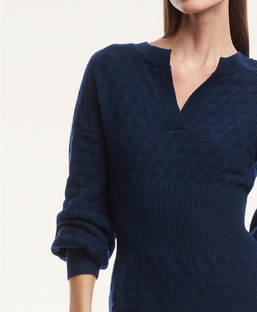 Merino Wool Blouson Sweater Dress, image 5