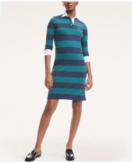 Cotton Pique Rugby Stripe Dress, image 1
