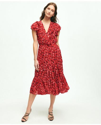 Chiffon Poppy Print Dress, image 1